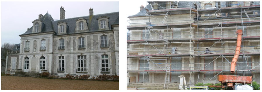Restauration de terres cuites polychromée